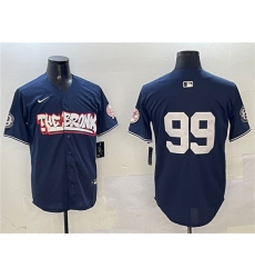 Men's New York Yankees #99 Aaron Judge Navy Bronx Graffiti Vapor Limited Stitched Baseball Jersey