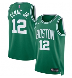 Men's Boston Celtics #12 Chris Cenac Jr Kelly Green 2026 Draft Icon Edition Stitched Basketball Jersey