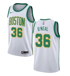 Youth Nike Boston Celtics #36 Shaquille O'Neal Swingman White NBA Jersey - City Edition