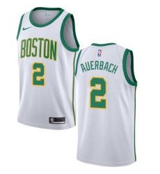 Women's Nike Boston Celtics #2 Red Auerbach Swingman White NBA Jersey - City Edition