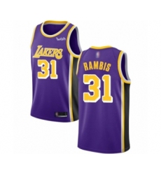 Men's Los Angeles Lakers #31 Kurt Rambis Authentic Purple Basketball Jerseys - Icon Edition