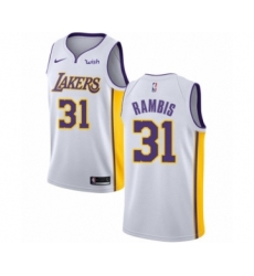 Youth Los Angeles Lakers #31 Kurt Rambis Swingman White Basketball Jersey - Association Edition