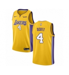 Youth Los Angeles Lakers #4 Byron Scott Swingman Gold Home Basketball Jersey - Icon Edition