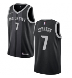 Women's Nike Detroit Pistons #7 Stanley Johnson Swingman Black NBA Jersey - City Edition
