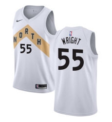 Youth Nike Toronto Raptors #55 Delon Wright Swingman White NBA Jersey - City Edition