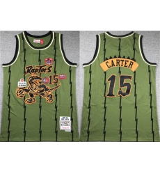 Men's Toronto Raptors #15 Vince Carter Green 1998-99 Throwback Stitched Jersey