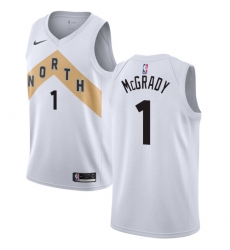 Youth Nike Toronto Raptors #1 Tracy Mcgrady Swingman White NBA Jersey - City Edition