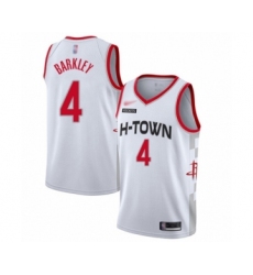 Youth Houston Rockets #4 Charles Barkley Swingman White Basketball Jersey - 2019 20 City Edition