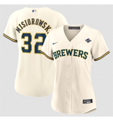Women's Milwaukee Brewers #32 Jacob Misiorowski Cream 2026 World Series Limited Stitched Baseball Jersey(Run Small)