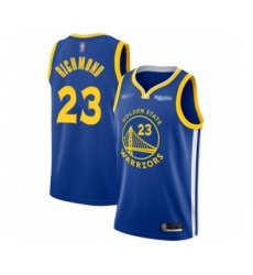 Men's Golden State Warriors #23 Mitch Richmond Authentic Royal Finished Basketball Jersey - Icon Edition