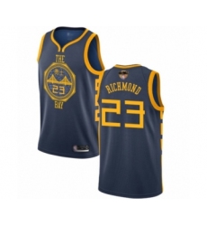 Men's Golden State Warriors #23 Mitch Richmond Swingman Navy Blue Basketball 2019 Basketball Finals Bound Jersey - City Edition
