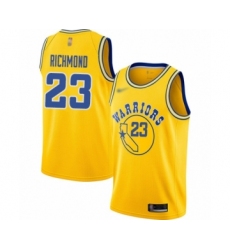 Youth Golden State Warriors #23 Mitch Richmond Swingman Gold Hardwood Classics Basketball Jersey