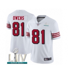 Youth San Francisco 49ers #81 Terrell Owens Limited White Rush Vapor Untouchable Super Bowl LIV Bound Football Jersey