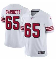Men's Nike San Francisco 49ers #65 Joshua Garnett Limited White Rush Vapor Untouchable NFL Jersey