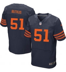 Men's Nike Chicago Bears #51 Dick Butkus Elite Navy Blue Alternate NFL Jersey