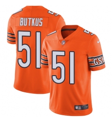 Men's Nike Chicago Bears #51 Dick Butkus Elite Orange Rush Vapor Untouchable NFL Jersey