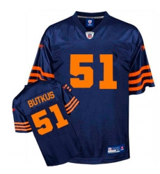 Reebok Chicago Bears #51 Dick Butkus Blue/Orange 1940s Authentic Throwback NFL Jersey