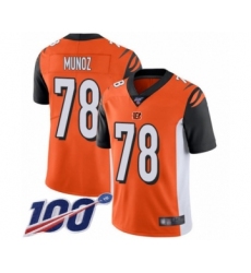 Men's Cincinnati Bengals #78 Anthony Munoz Orange Alternate Vapor Untouchable Limited Player 100th Season Football Jersey
