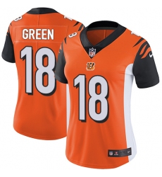Women's Nike Cincinnati Bengals #18 A.J. Green Vapor Untouchable Limited Orange Alternate NFL Jersey