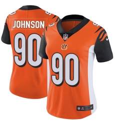 Women's Nike Cincinnati Bengals #90 Michael Johnson Vapor Untouchable Limited Orange Alternate NFL Jersey