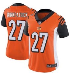 Women's Nike Cincinnati Bengals #27 Dre Kirkpatrick Vapor Untouchable Limited Orange Alternate NFL Jersey