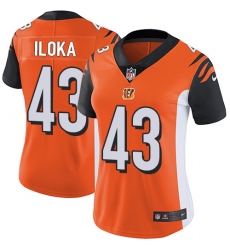 Women's Nike Cincinnati Bengals #43 George Iloka Vapor Untouchable Limited Orange Alternate NFL Jersey
