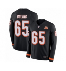 Men's Nike Cincinnati Bengals #87 C.J. Uzomah Limited Black Therma Long Sleeve NFL Jersey