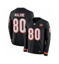 Men's Nike Cincinnati Bengals #80 Josh Malone Limited Black Therma Long Sleeve NFL Jersey