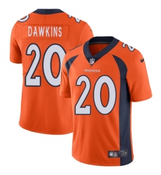 Men's Nike Denver Broncos #20 Brian Dawkins Orange Team Color Vapor Untouchable Limited Player NFL Jersey