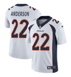 Youth Nike Denver Broncos #22 C.J. Anderson White Vapor Untouchable Limited Player NFL Jersey