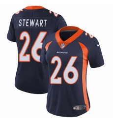 Women's Nike Denver Broncos #26 Darian Stewart Navy Blue Alternate Vapor Untouchable Limited Player NFL Jersey