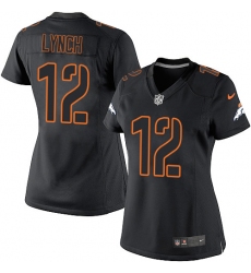 Women's Nike Denver Broncos #12 Paxton Lynch Limited Black Impact NFL Jersey