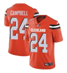 Youth Nike Cleveland Browns #24 Ibraheim Campbell Orange Alternate Vapor Untouchable Limited Player NFL Jersey