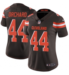Women's Nike Cleveland Browns #44 Nate Orchard Brown Team Color Vapor Untouchable Limited Player NFL Jersey