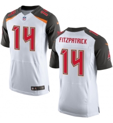 Men's Nike Tampa Bay Buccaneers #14 Ryan Fitzpatrick Elite White NFL Jersey