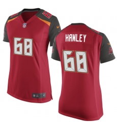 Women's Nike Tampa Bay Buccaneers #68 Joe Hawley Game Red Team Color NFL Jersey