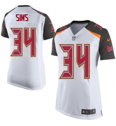 Women's Nike Tampa Bay Buccaneers #34 Charles Sims Game White NFL Jersey