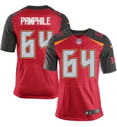 Men's Nike Tampa Bay Buccaneers #64 Kevin Pamphile Elite Red Team Color NFL Jersey