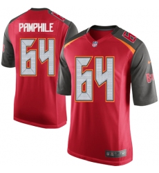 Men's Nike Tampa Bay Buccaneers #64 Kevin Pamphile Game Red Team Color NFL Jersey
