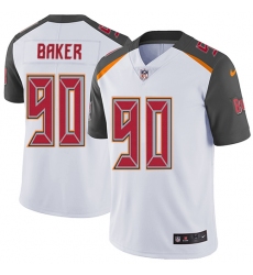 Youth Nike Tampa Bay Buccaneers #90 Chris Baker Elite White NFL Jersey