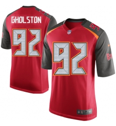 Men's Nike Tampa Bay Buccaneers #92 William Gholston Game Red Team Color NFL Jersey