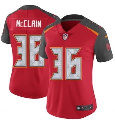Women's Nike Tampa Bay Buccaneers #36 Robert McClain Red Team Color Vapor Untouchable Limited Player NFL Jersey