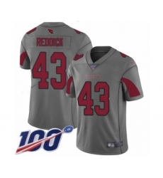 Youth Arizona Cardinals #43 Haason Reddick Limited Silver Inverted Legend 100th Season Football Jersey