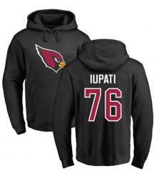 NFL Nike Arizona Cardinals #76 Mike Iupati Black Name & Number Logo Pullover Hoodie