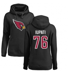 NFL Women's Nike Arizona Cardinals #76 Mike Iupati Black Name & Number Logo Pullover Hoodie