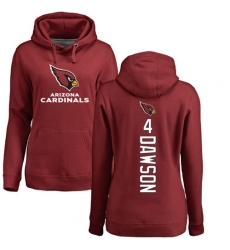 NFL Women's Nike Arizona Cardinals #4 Phil Dawson Maroon Backer Pullover Hoodie
