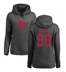 NFL Women's Nike Arizona Cardinals #98 Corey Peters Ash One Color Pullover Hoodie