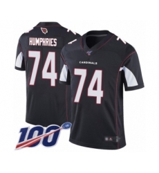 Men's Arizona Cardinals #74 D.J. Humphries Black Alternate Vapor Untouchable Limited Player 100th Season Football Jersey