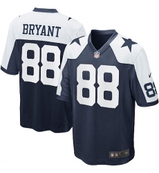 Men's Nike Dallas Cowboys #88 Dez Bryant Game Navy Blue Throwback Alternate NFL Jersey