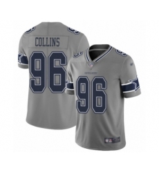 Women's Dallas Cowboys #96 Maliek Collins Limited Gray Inverted Legend Football Jersey